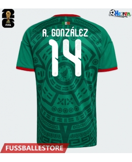 Günstige Mexiko Armando Gonzalez #14 Heimtrikot WM 2026 Kurzarm
